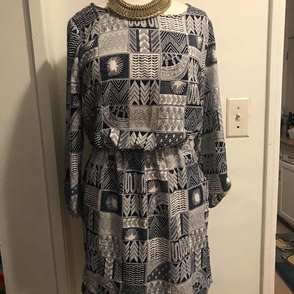 Long sleeve tribal dress